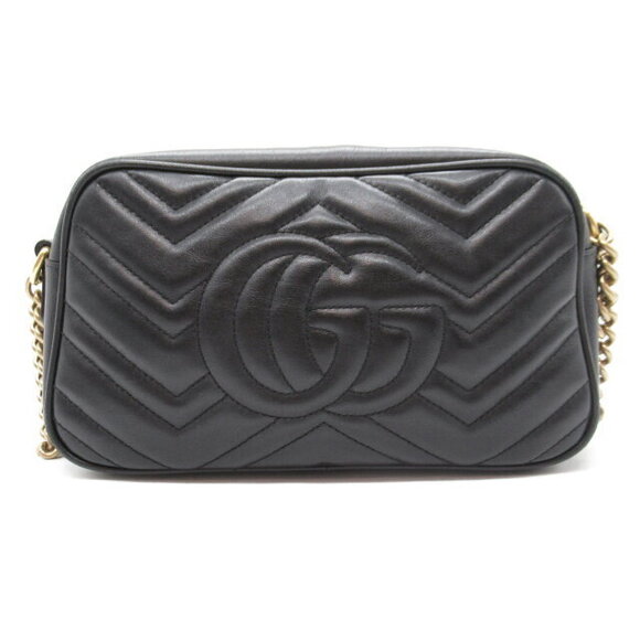 Gucci Shoulder Bag Calfskin Leather Black - Picture 2 of 10